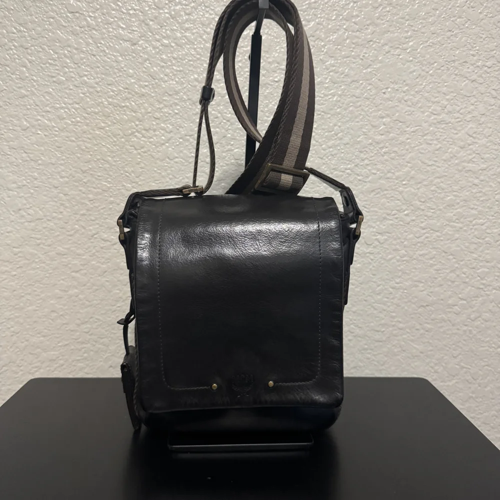 MCM Leather Messenger Bag